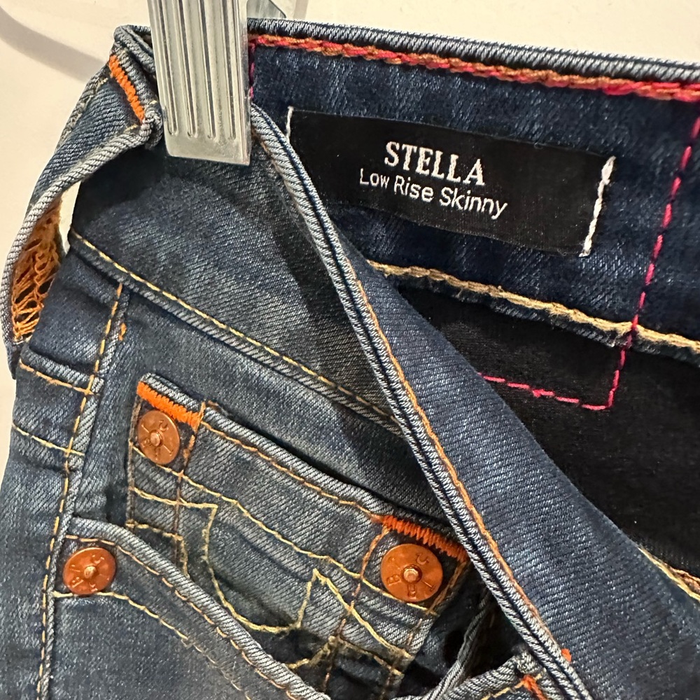 True Religion Skinny Stella Cotton Blend Blue Jeans Classic Style Size 27 - Picture 7 of 12